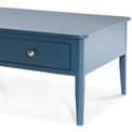 Stirling Blue Coffee Table - Close up of side of table