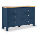 Farrow Navy Blue 6 Drawer Bedroom Chest from Roseland Furniture