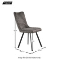 Galaxy Dining Chair - Size Guide