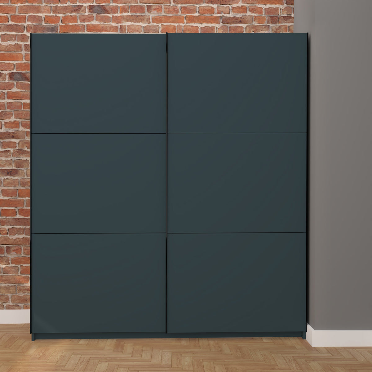 Holland Anthracite 180cm Sliding Double Wardrobe