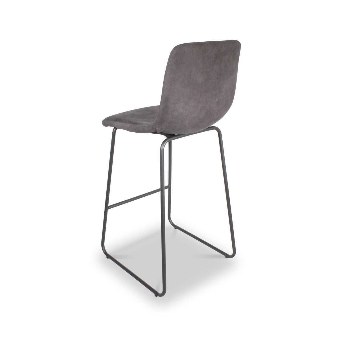 Maren Grey Faux Leather Bar Stool