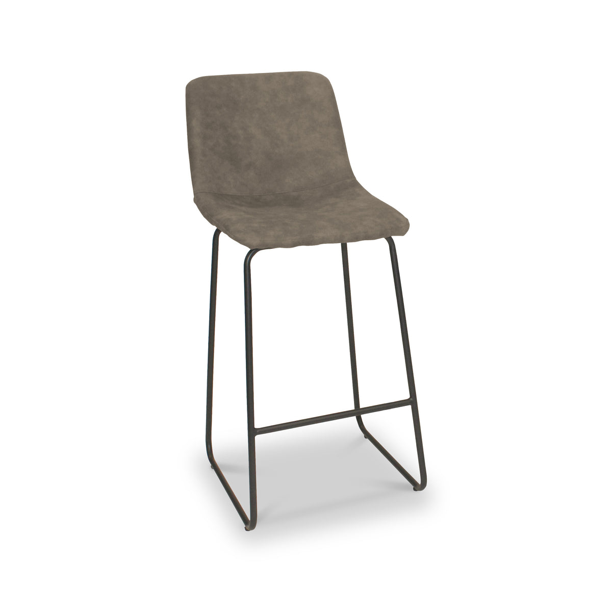 Maren Light Grey Faux Leather Bar Stool from Roseland