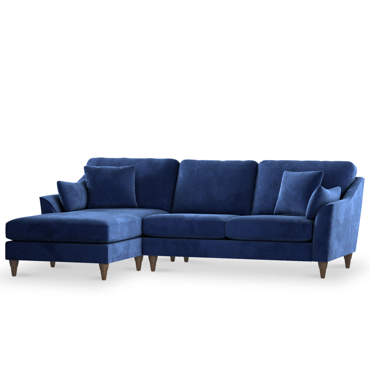 Charice Navy Blue Left Hand Chaise Sofa