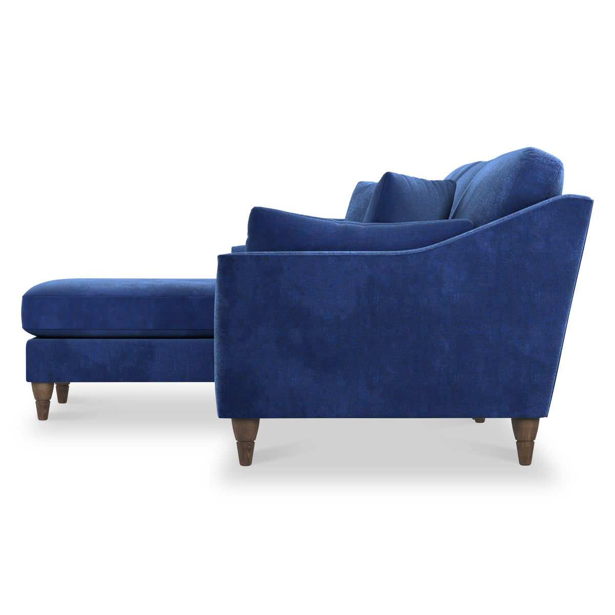 Charice Navy Blue Left Hand Chaise Sofa