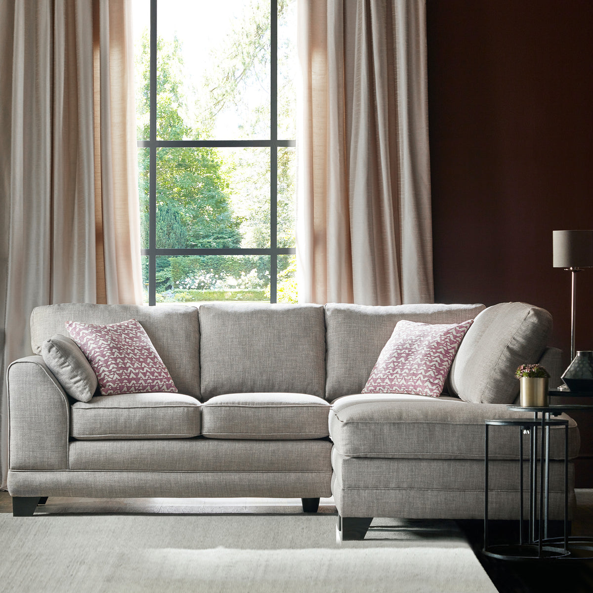 Jules Mist Grey Right Hand Corner couch for living room