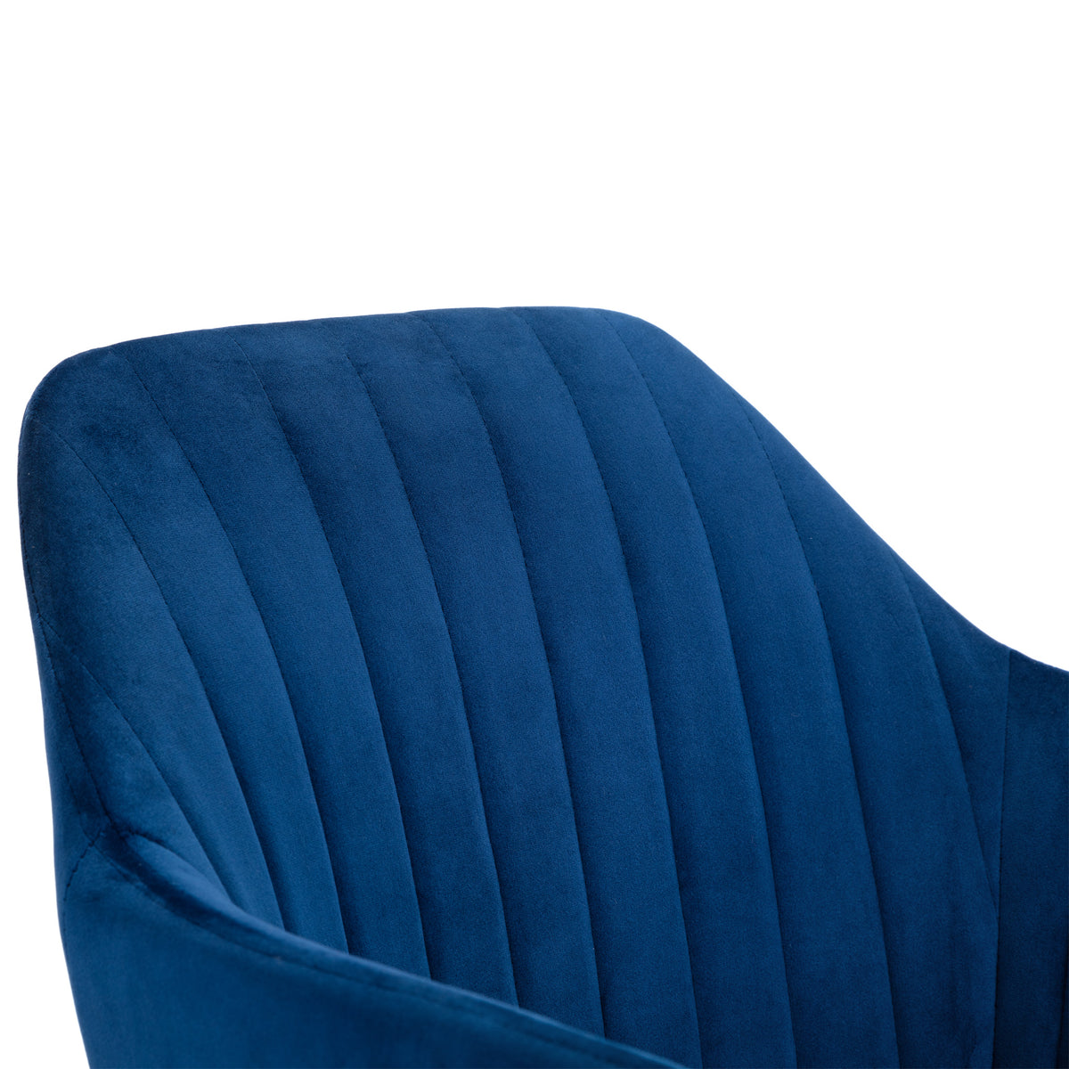 Malvern Navy Blue Velvet Swivel Office Chair