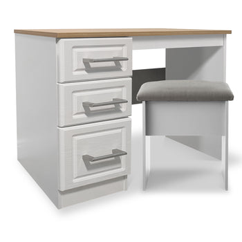 Talland White Dressing Table with Stool