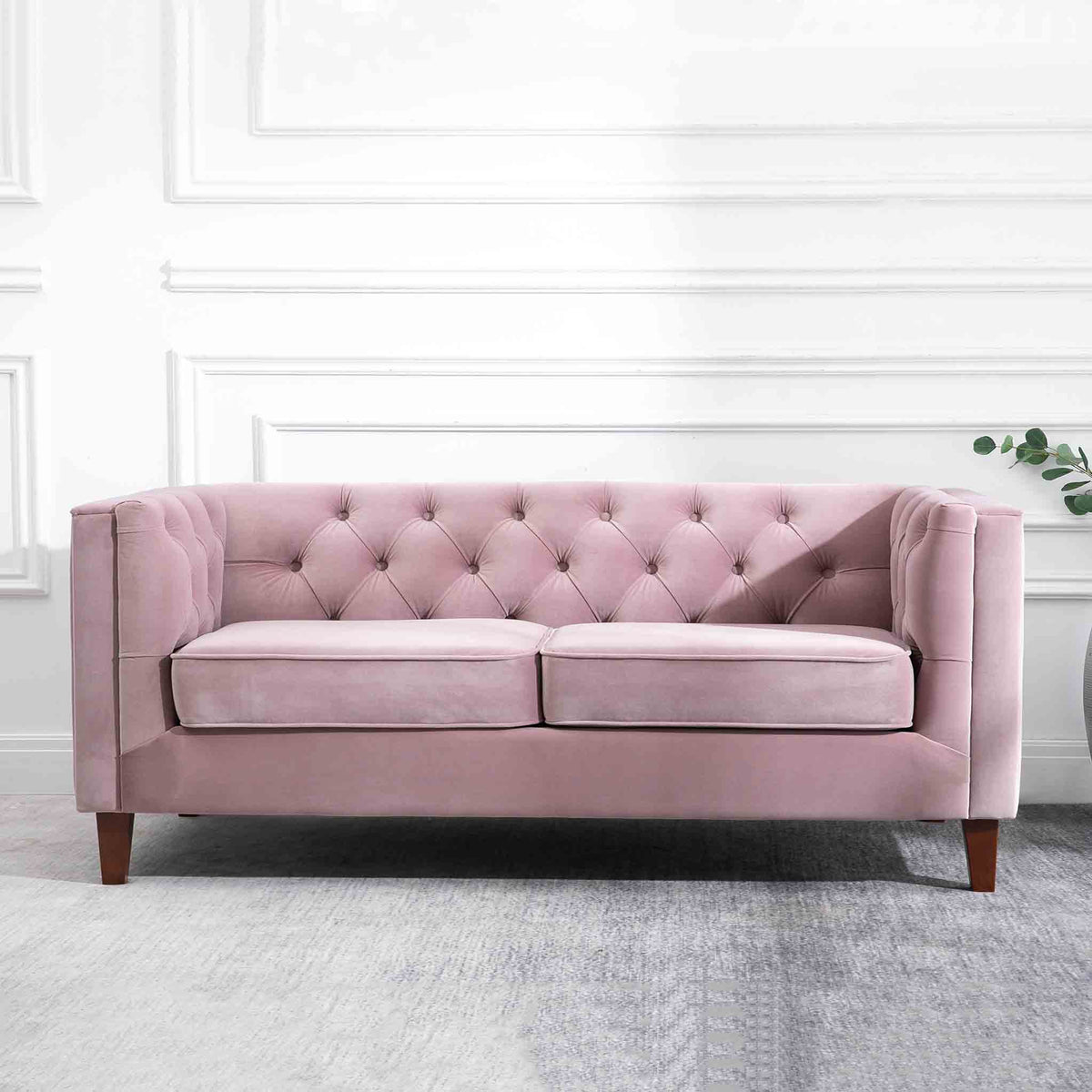 Eliza Heather 3 Seater Chesterfield Sofa - Lifestyle