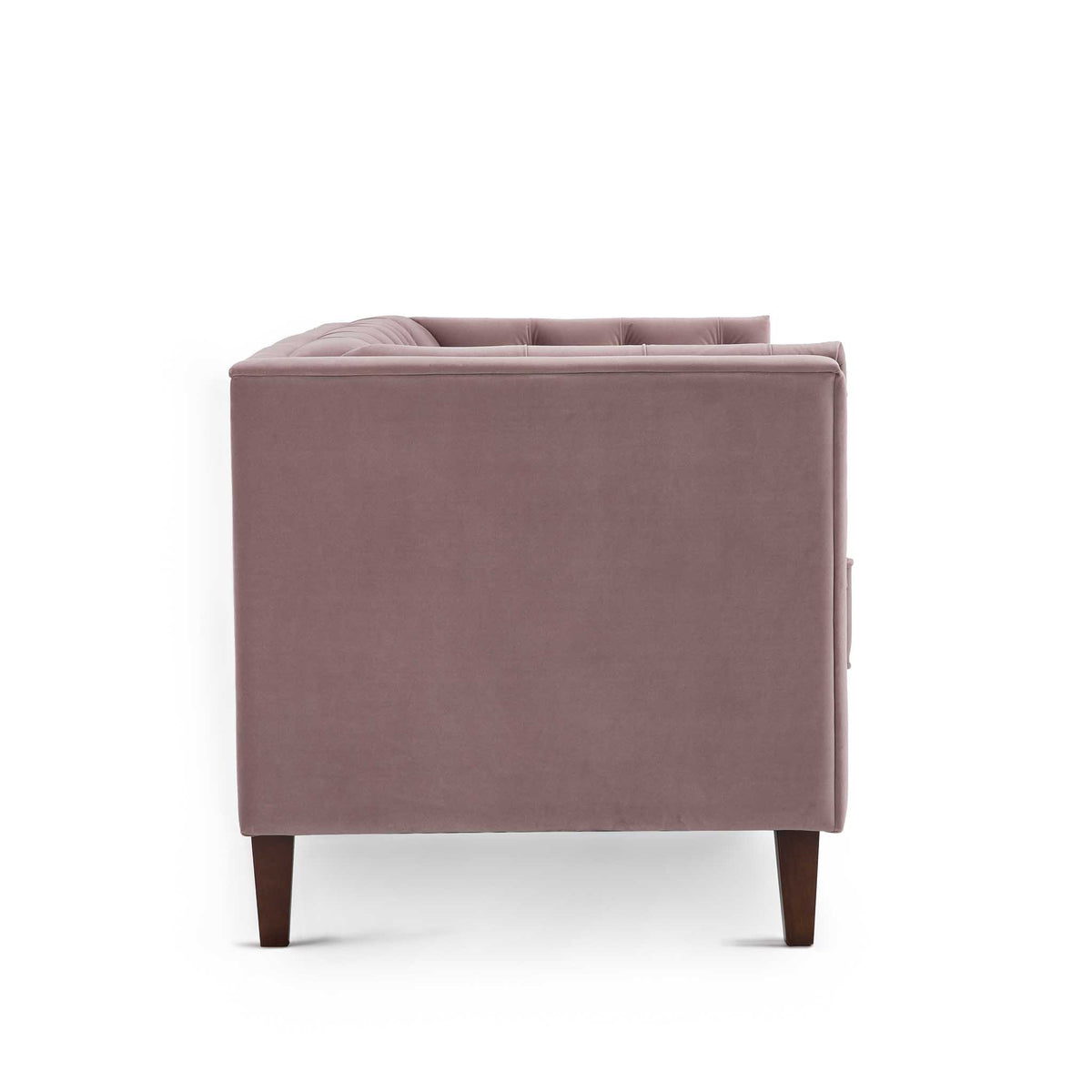 Eliza Heather 3 Seater Chesterfield Sofa - Side on view