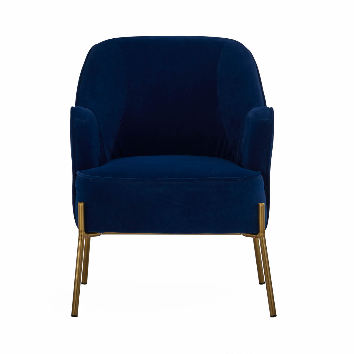 Delphine Navy Blue Velvet Glam Accent Chair