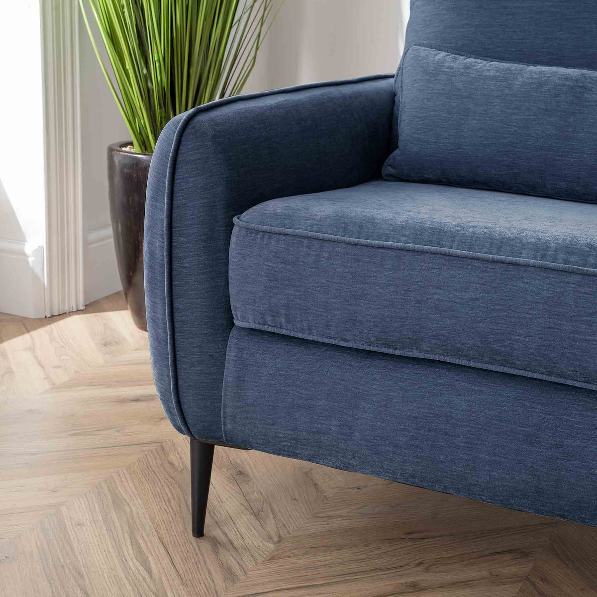 Oswald Navy Blue 2 Seater Couch