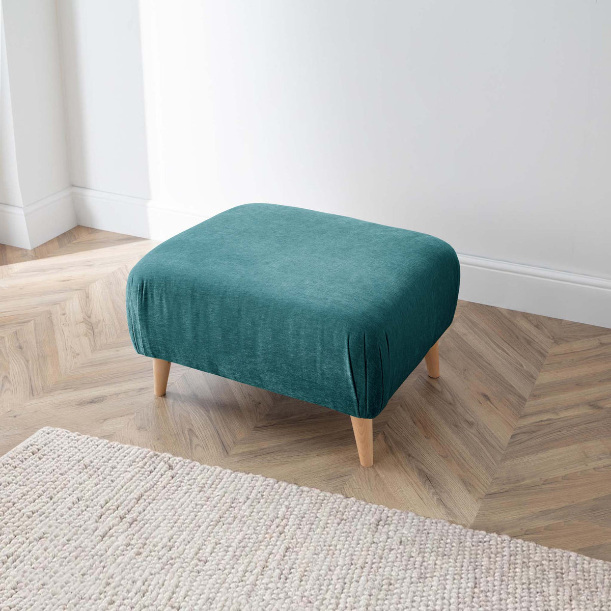 Rowen Emerald green footstool