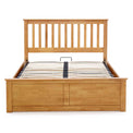 front view of the Trent Oak Wooden Ottoman Bed