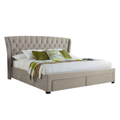 Stafford Velvet Storage Bed Frame