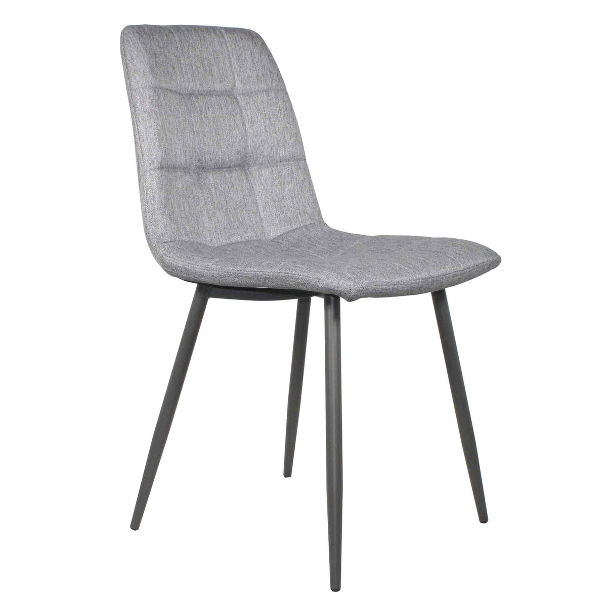 Olivia Light Grey Faux Leather Padded Dining Chairs