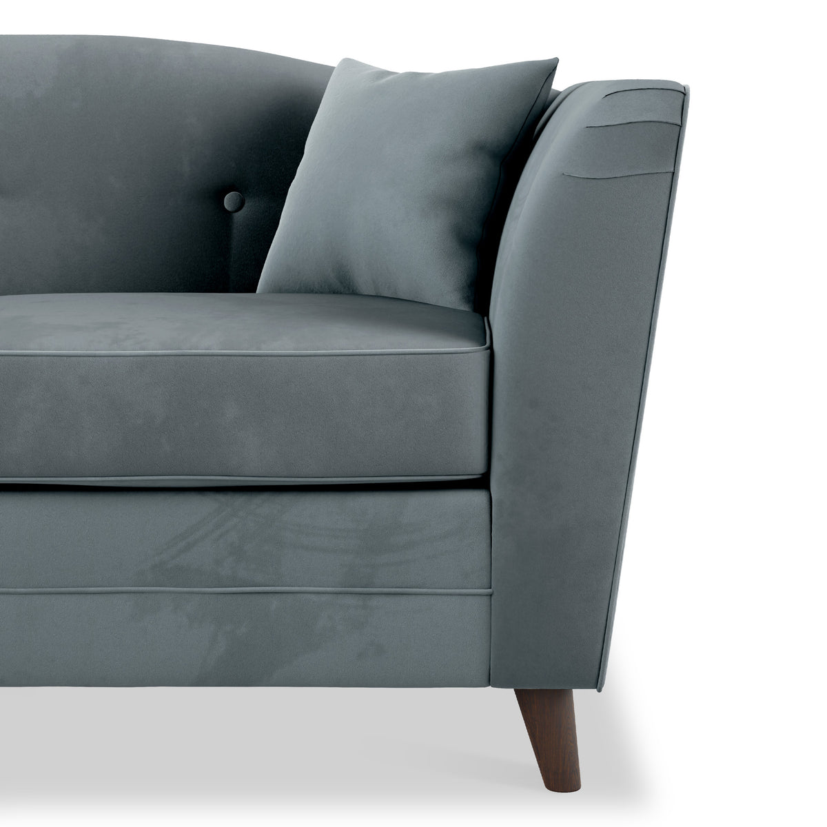 Pippa Airforce Blue Plush Velvet 2 Seater Sofa from Roseland Furniture