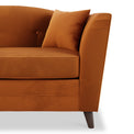 Pippa Burnt Orange Plush Velvet 2 Seater Sofa from Roseland Furniture