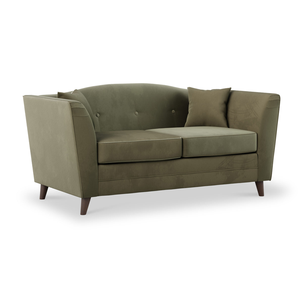 Pippa Fern Green Plush Velvet 2 Seater Sofa from Roseland Furniture