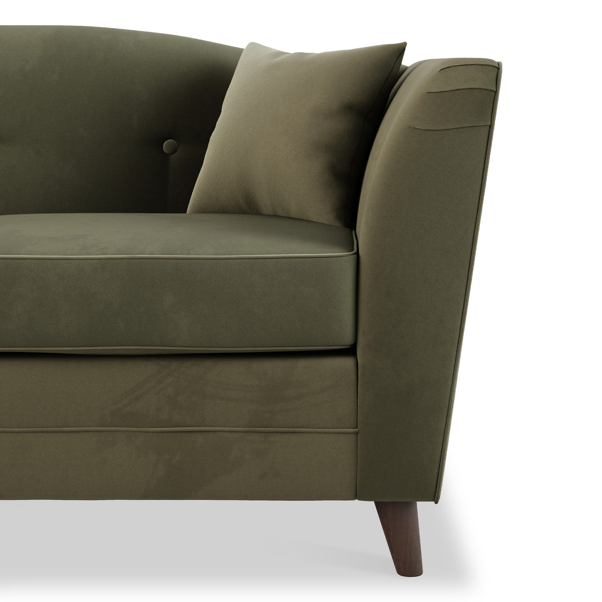 Pippa Fern Green Plush Velvet 2 Seater Sofa from Roseland Furniture