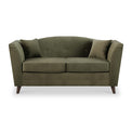 Pippa Fern Green Plush Velvet 2 Seater Couch