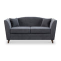Pippa Steel Grey Plush Velvet 2 Seater Couch