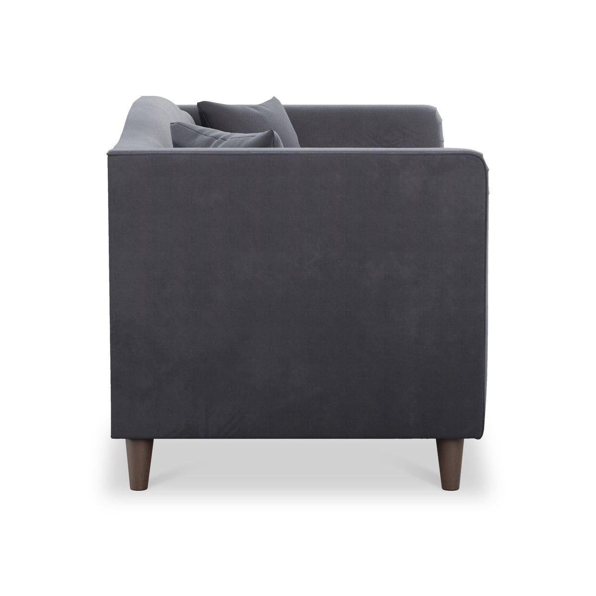 Pippa Steel Grey Plush Velvet 2 Seater Sofa from Roseland Furniture