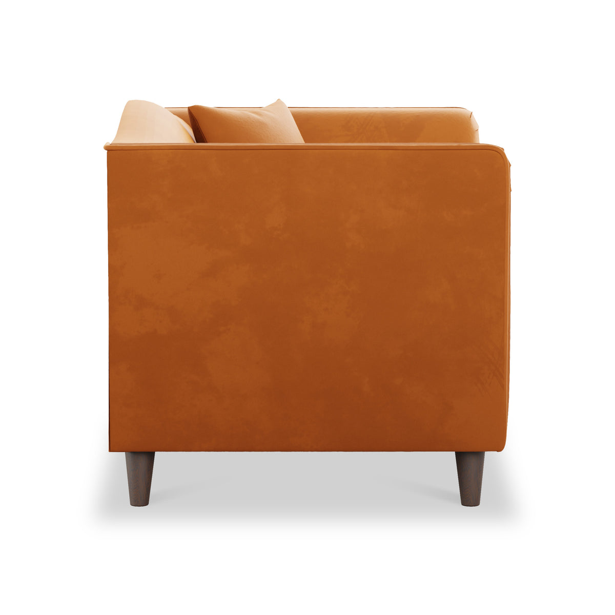 Pippa Burnt Orange Plush Velvet Snuggler Armchair