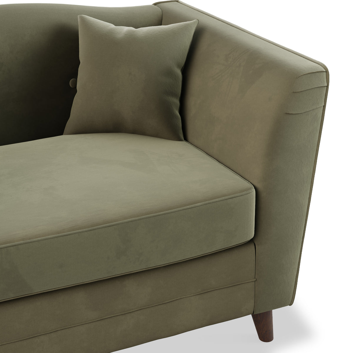 Pippa Fern Green Plush Velvet Snuggler Armchair