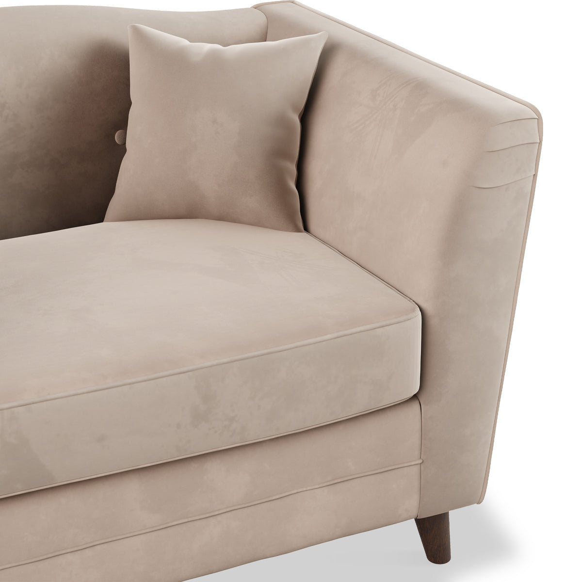 Pippa Platinum Plush Velvet Snuggler Armchair