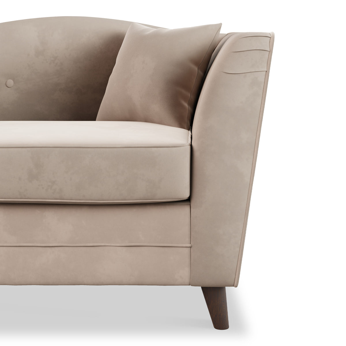 Pippa Platinum Plush Velvet Snuggler Armchair