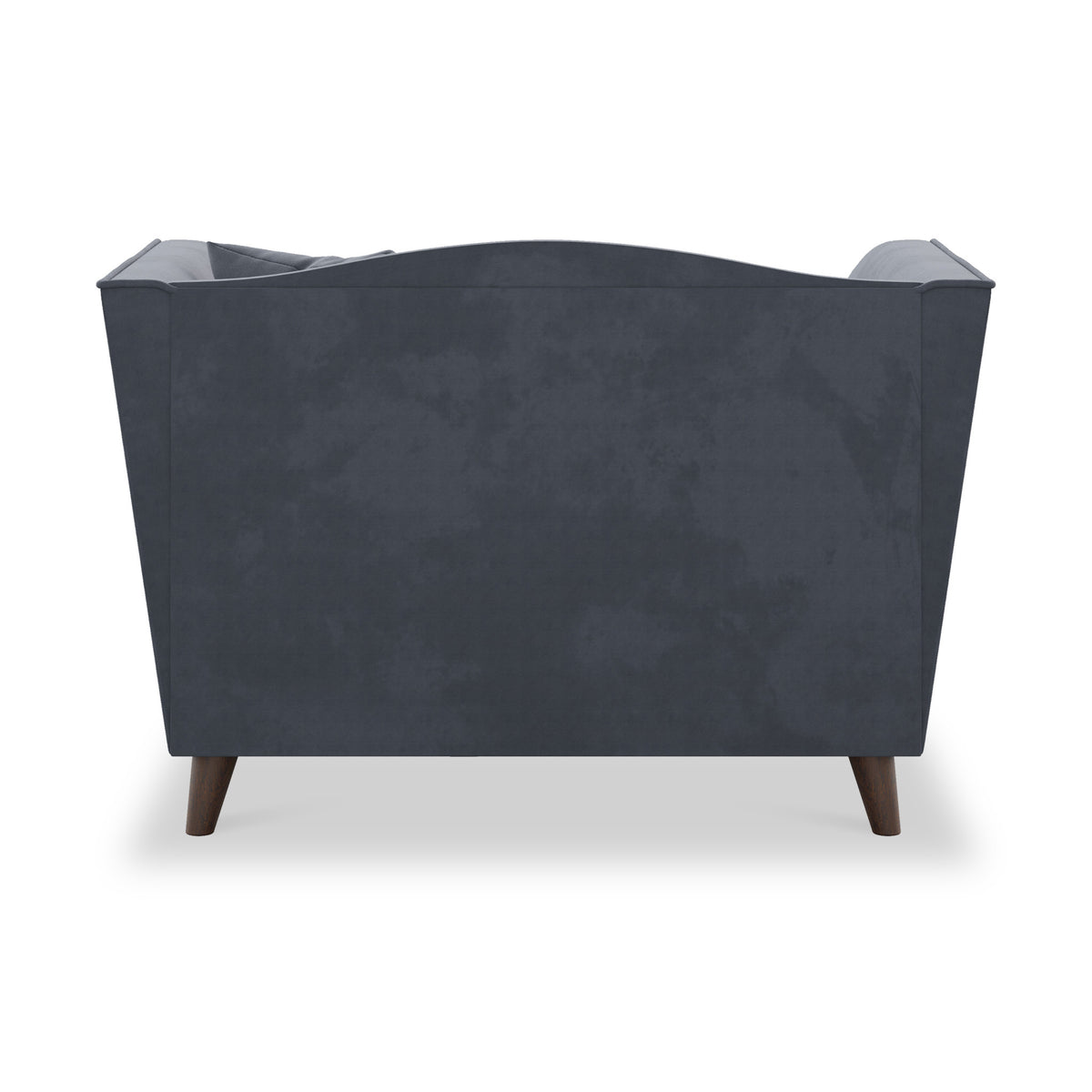 Pippa Steel Grey Plush Velvet Snuggler Armchair