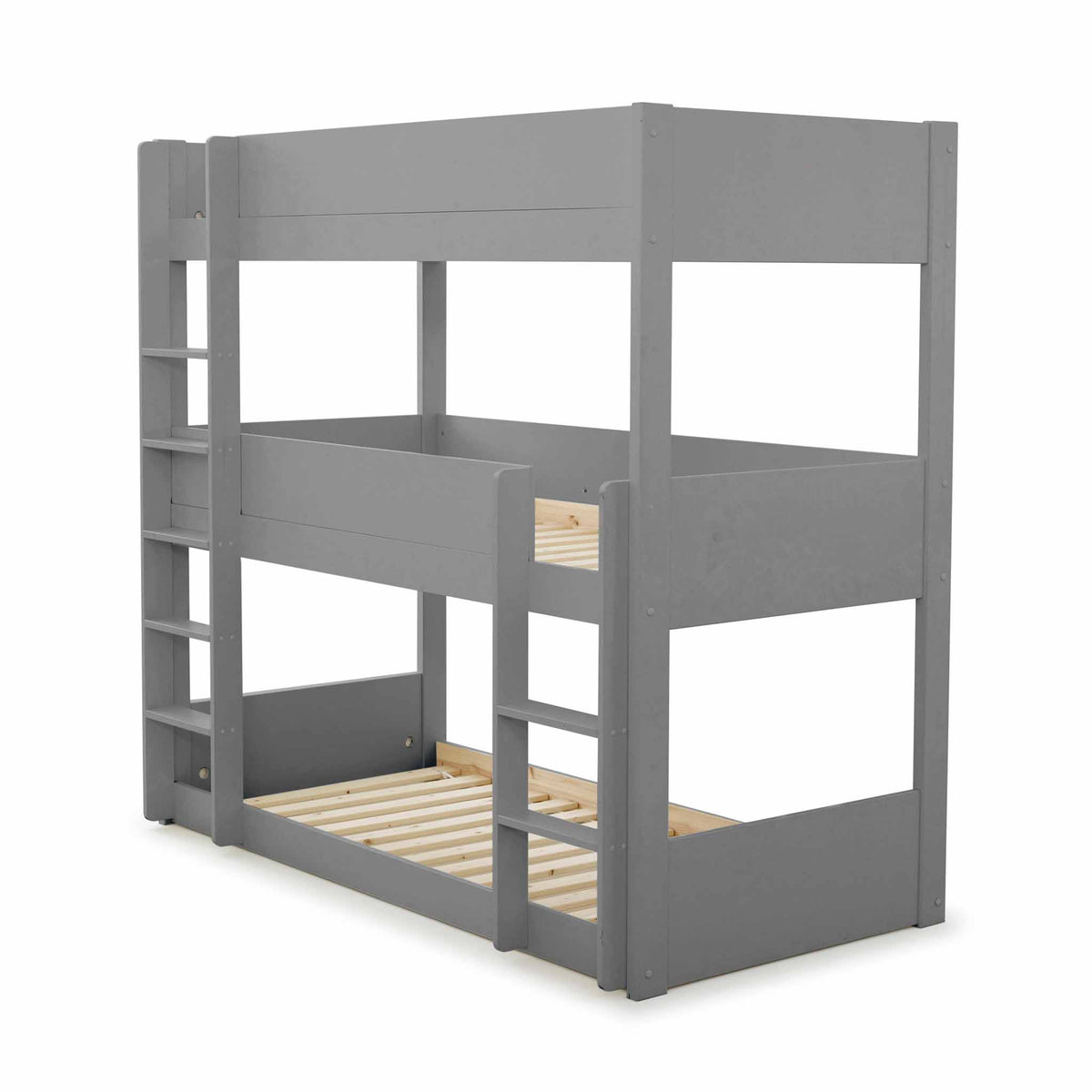 Trio Grey 3 Sleeper Wooden 3ft Bunk Bed
