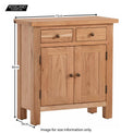 Dimensions - Charlestown Oak Extra Small Sideboard