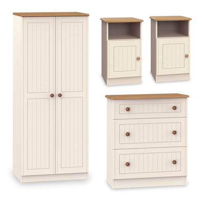 Brixham Cream 4 Piece Bedroom Set