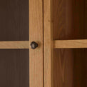 Zelah Oak Large Dresser - Close up of display cabinet handle