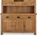 Zelah Oak Large Dresser - Close up of lower sideboard on dresser