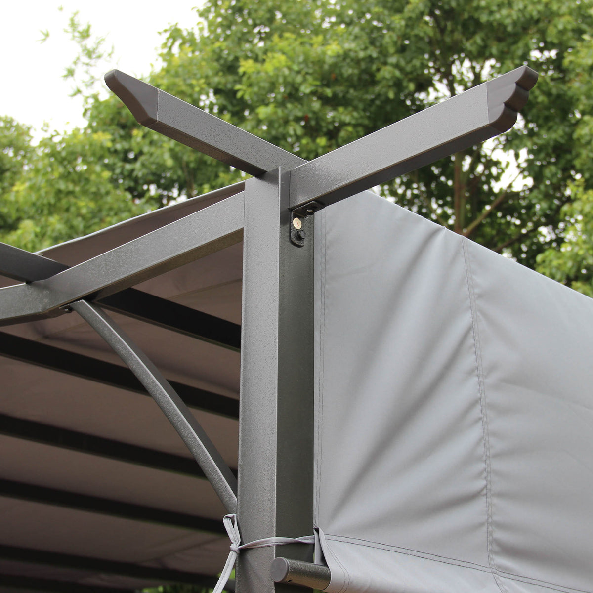 San Remo Grey Sliding Pergola Gazebo Shelter