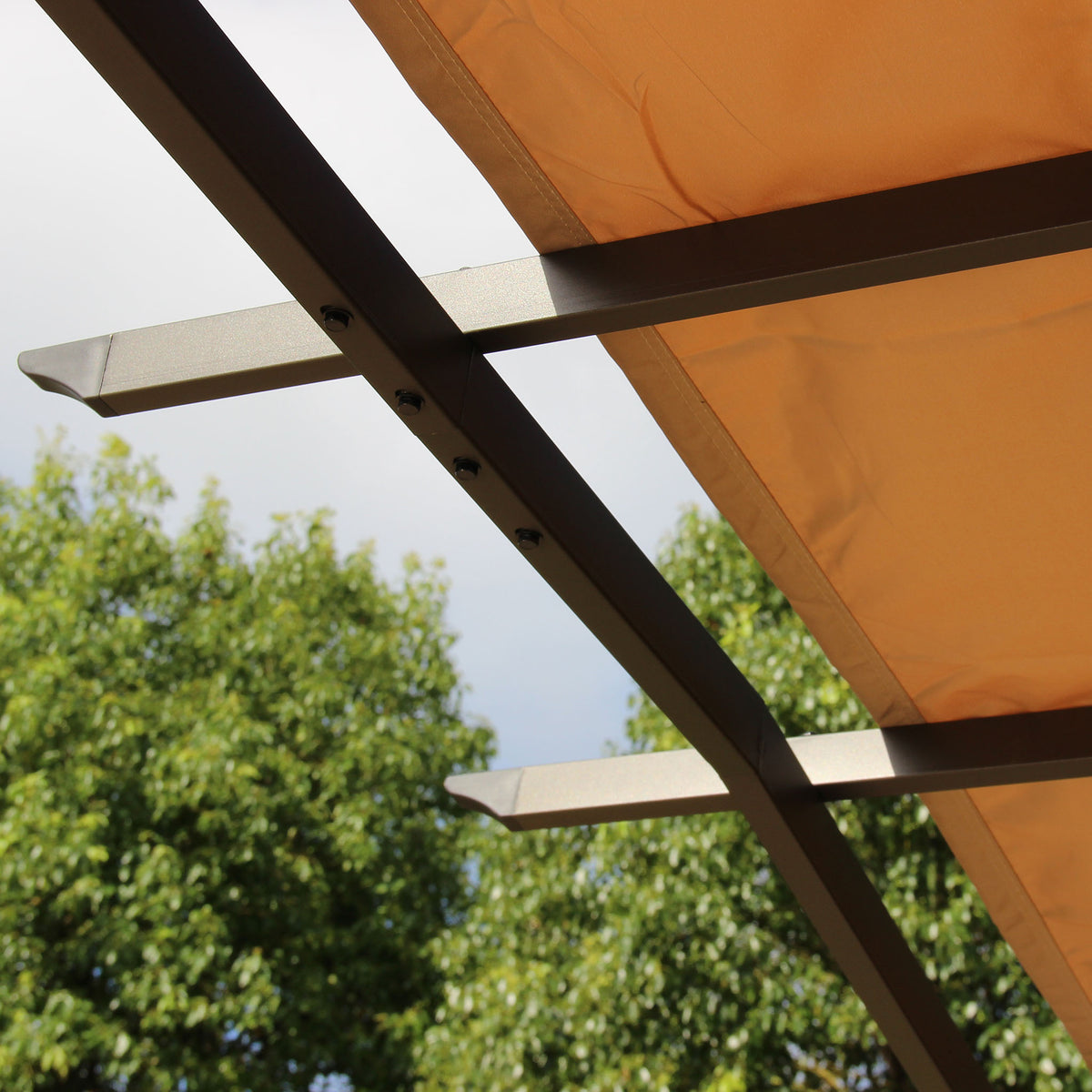 San Remo Brown Sliding Pergola Gazebo Shelter