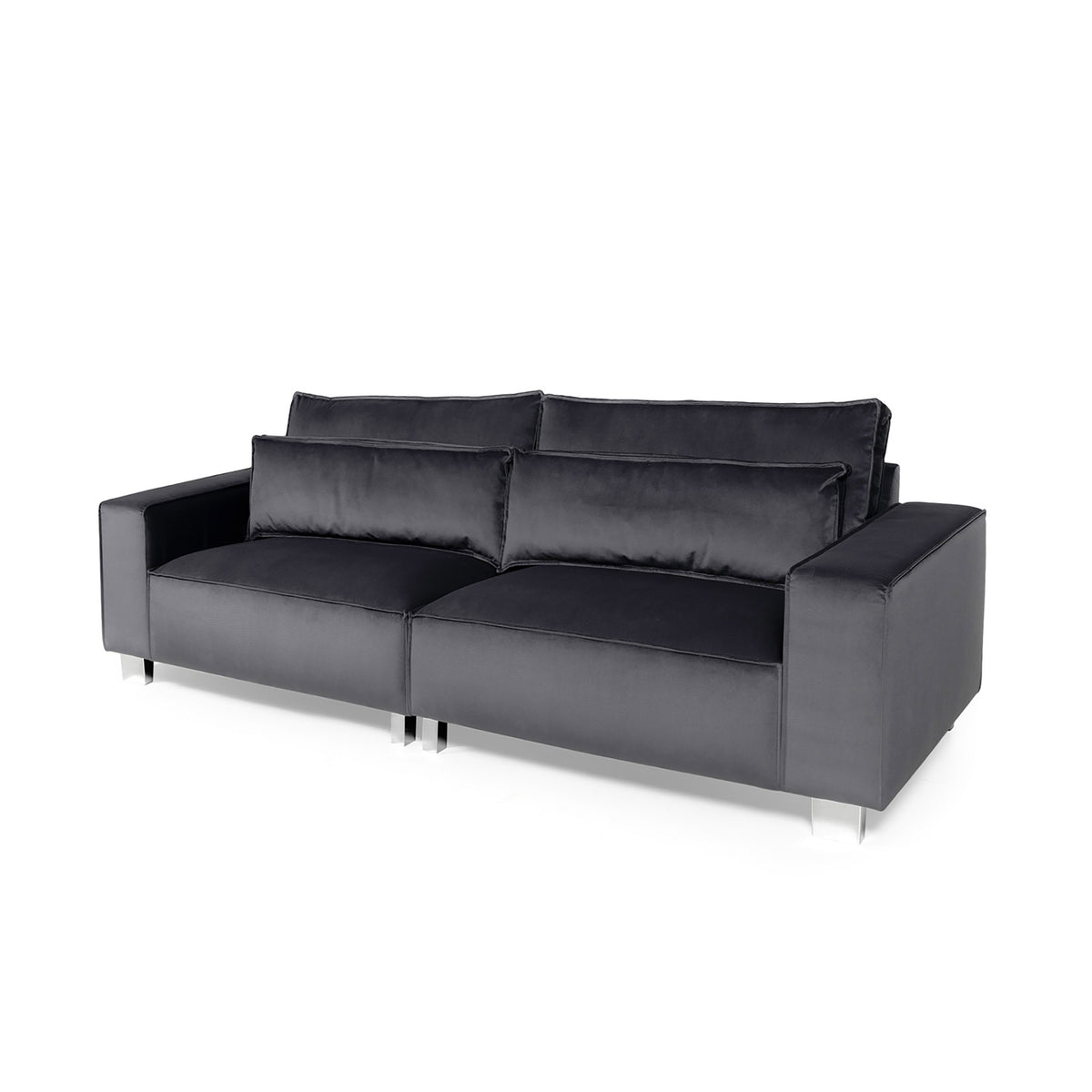 Sloane Luxe Chenille Charcoal 2 Seat Sofa
