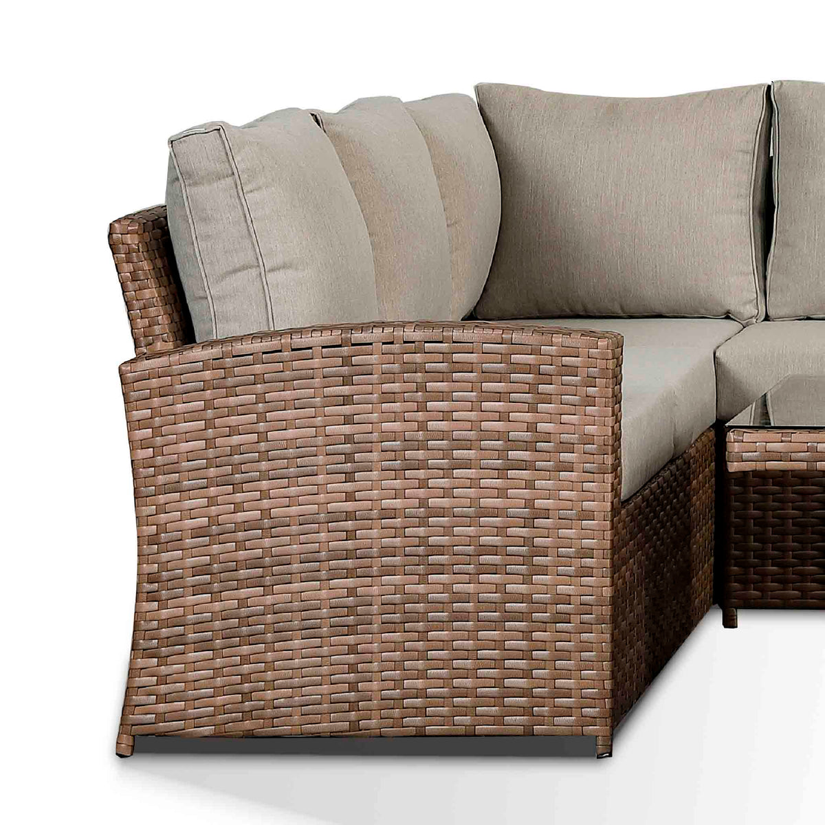 Sloane Brown Mix Rattan Corner Dining Set with Adjustable Height Table