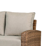 Sloane Brown Mix Rattan Corner Dining Set with Adjustable Height Table