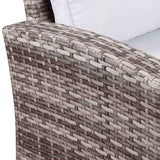 Sloane Grey Mix Rattan Corner Dining Set with Adjustable Height Table