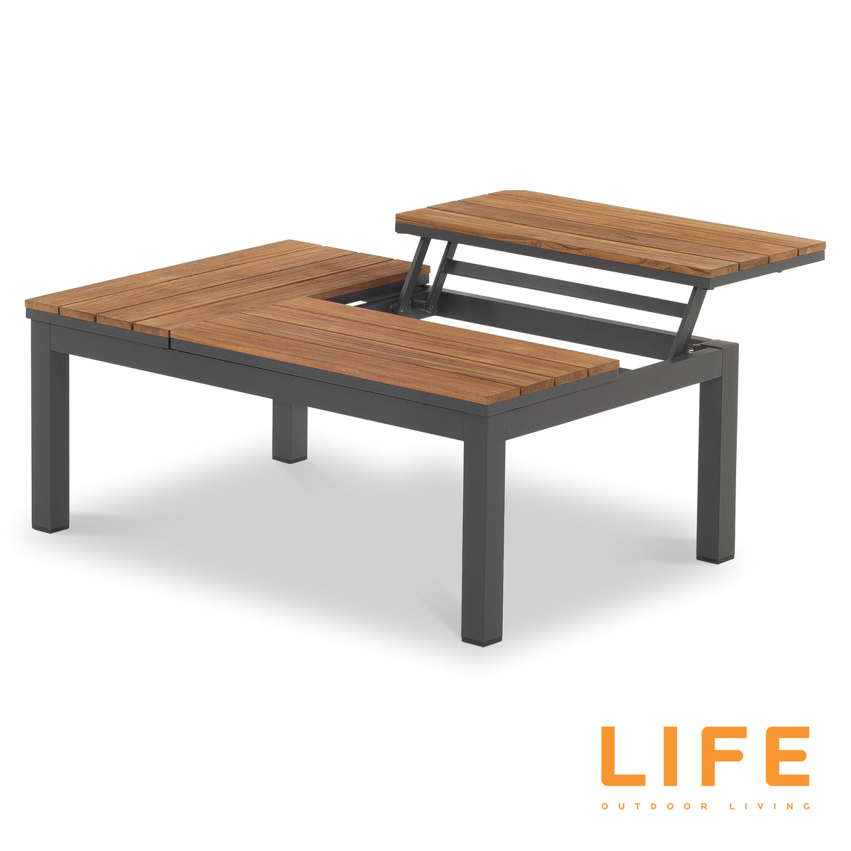 LIFE Soho Corner Lounge with Teak Coffee Table and Side Tables