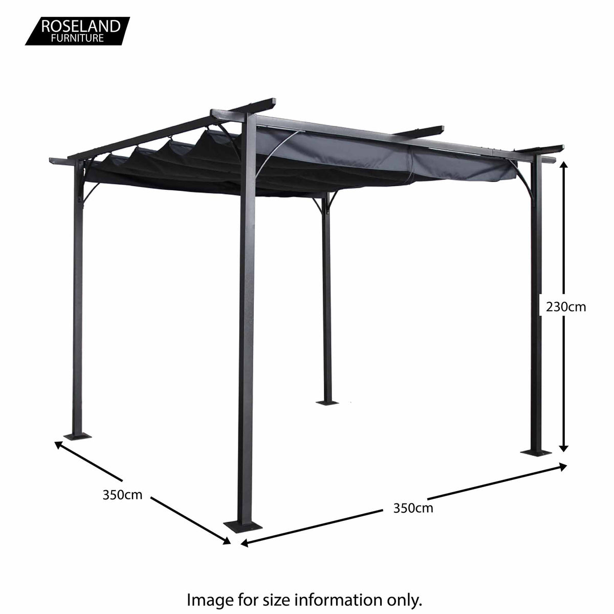 Prague 3.5m Pergola - Size Guide