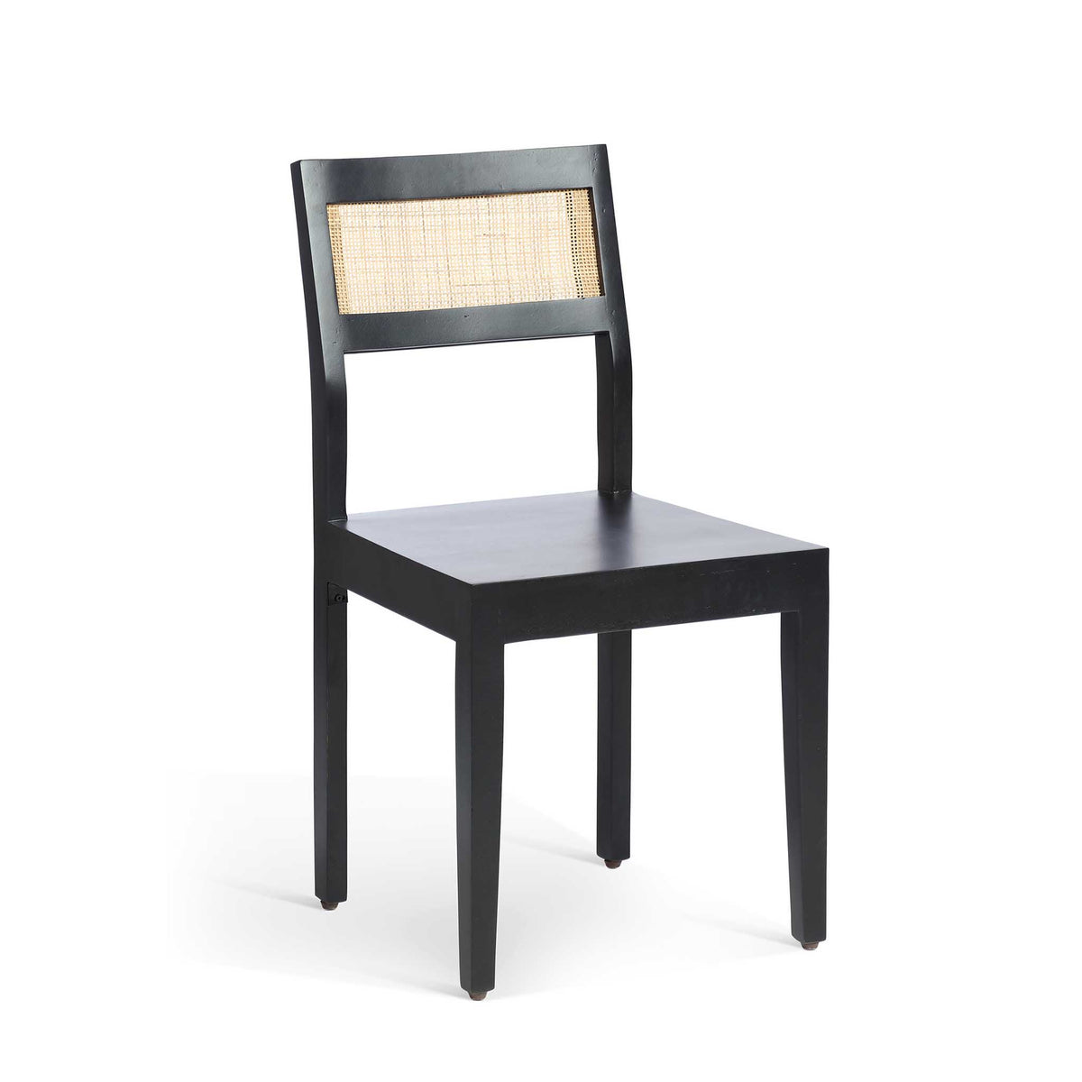 Venti Black Mango Wood & Cane Home Office or Dining Chair from Roseland Furniture