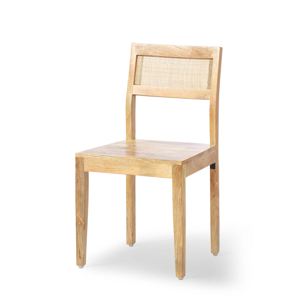 Venti Natural Mango Wood & Cane Home Office or Dining Chair