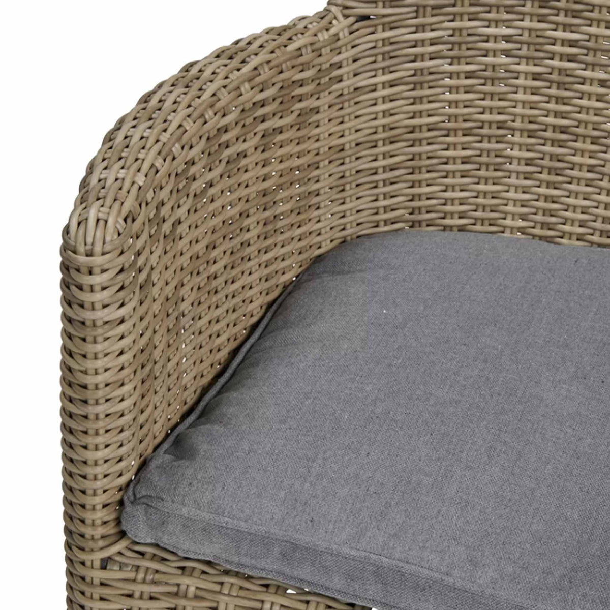 Wentworth 2 Seat Rattan Garden Bistro Set close up of cushions