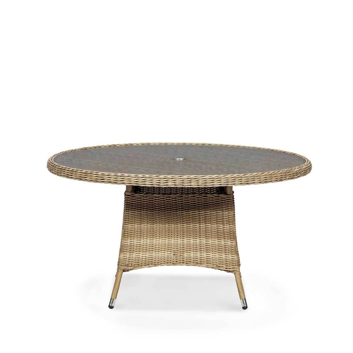 Wentworth 6 Seat 140cm Deluxe Rattan Garden Dining Set Table