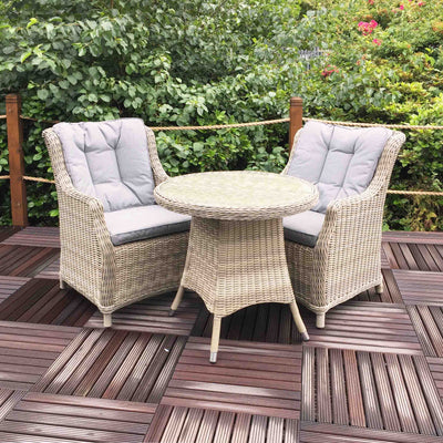 Wentworth 2 Seat Highback Rattan Bistro Set