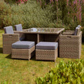 Wentworth 8 Seat Deluxe Rattan Cube Garden Dining Set - Lifestyle